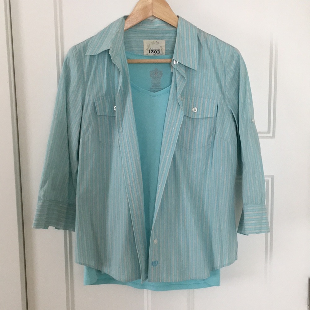 Matching IZOD T-shirt & Button-up set